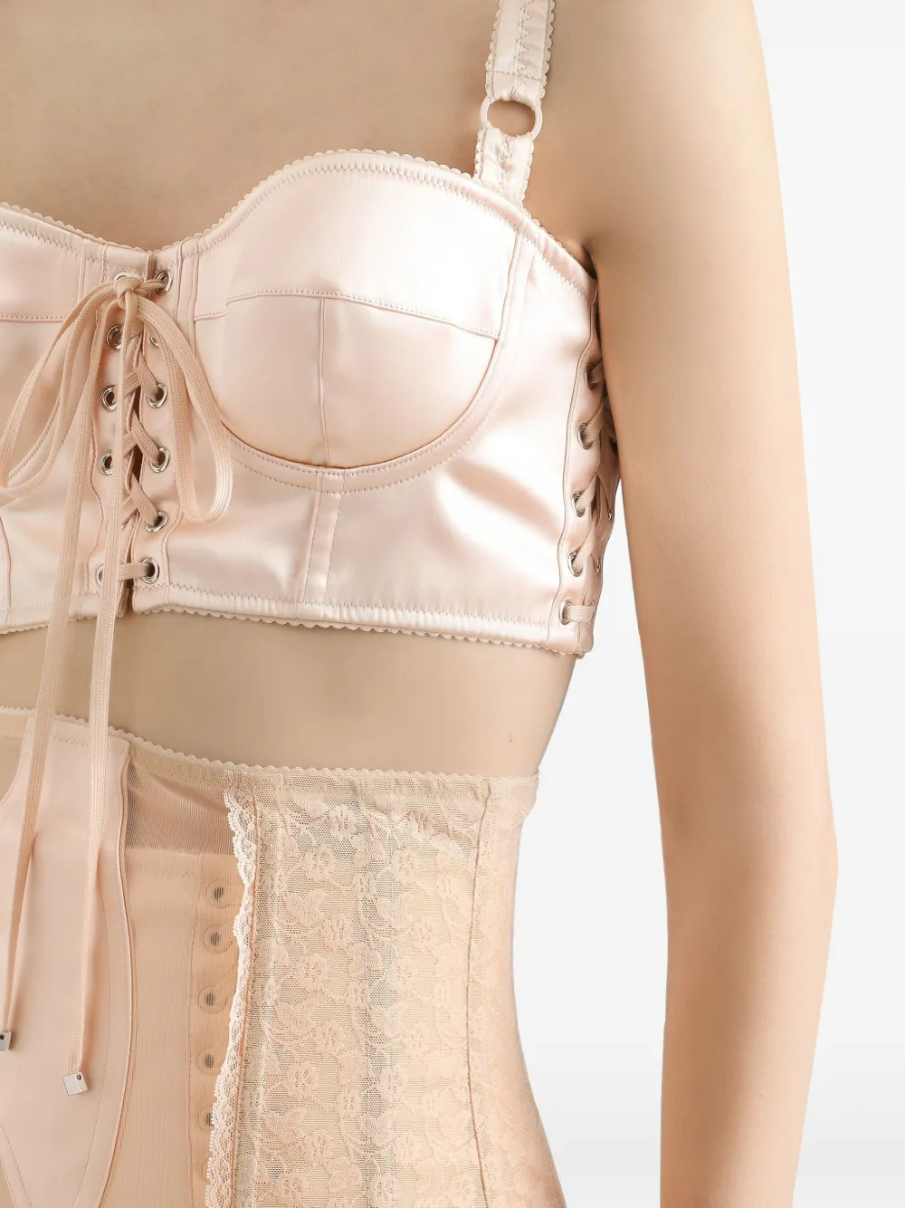 DOLCE & GABBANA LACE-UP SATIN CORSET