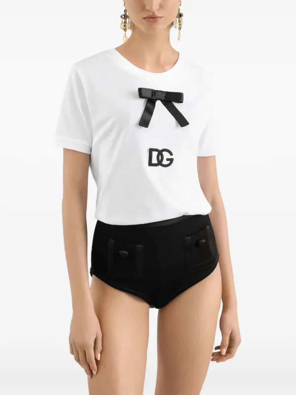 Dolce & Gabbana Cotton Dg Logo Dj Plate T-Shirt Dg Red Gold