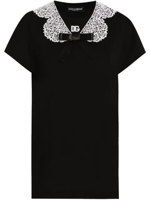 Dolce & Gabbana blusa con ribete de encaje
