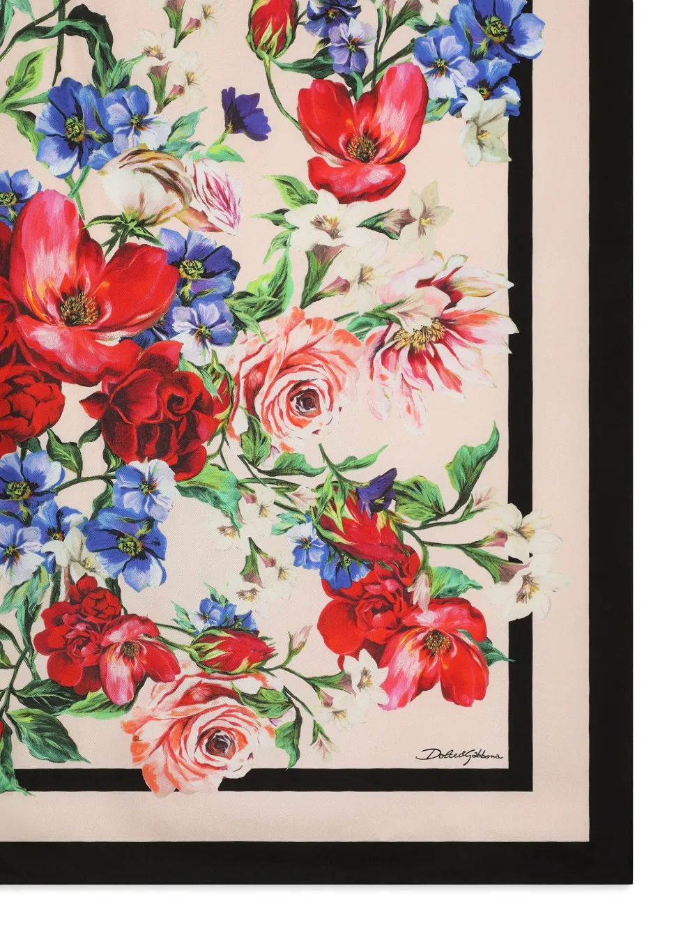 Dolce & Gabbana Sjaal met bloemenprint - Beige