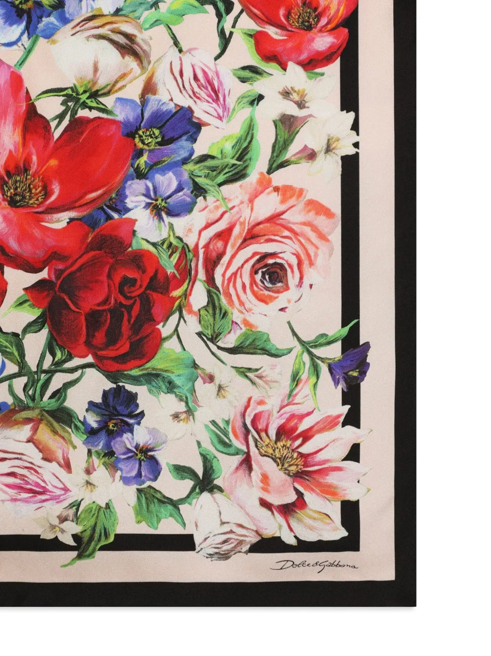 Dolce & Gabbana Sjaal met bloemenprint - Rood