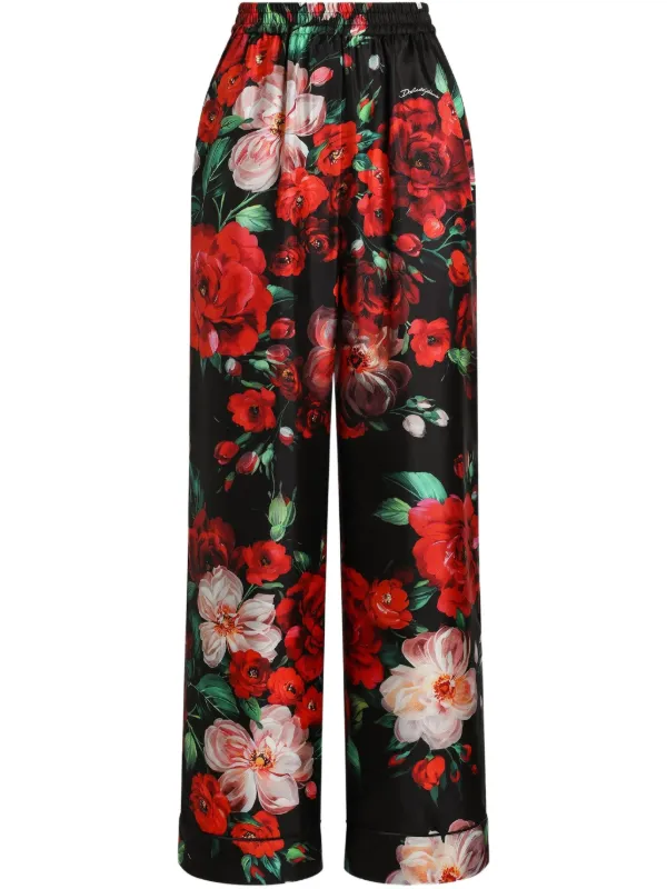 Dolce & Gabbana シルク パンツ | ブラック | FARFETCH JP 
