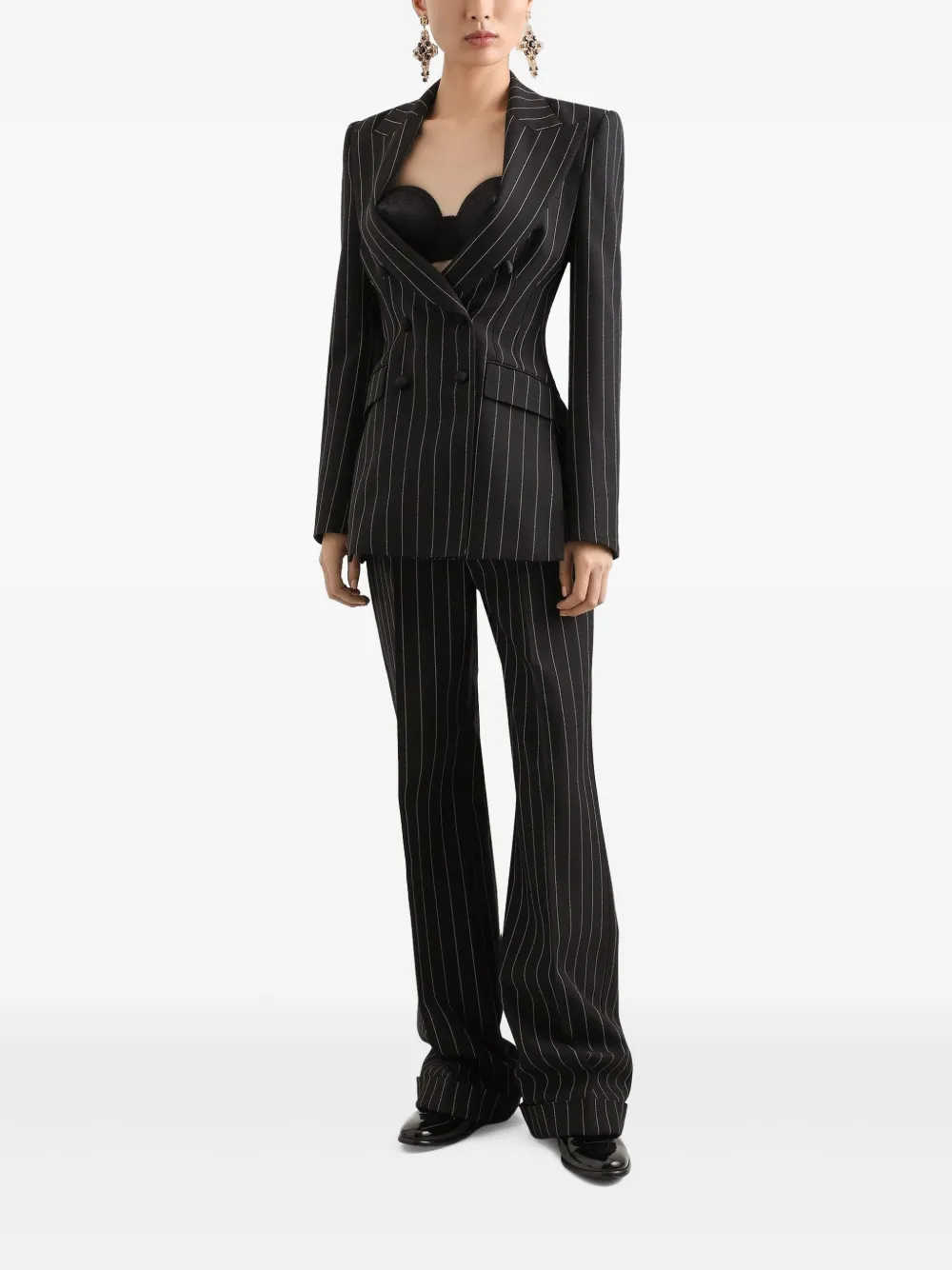 Dolce & Gabbana pinstriped tailored trousers - Zwart