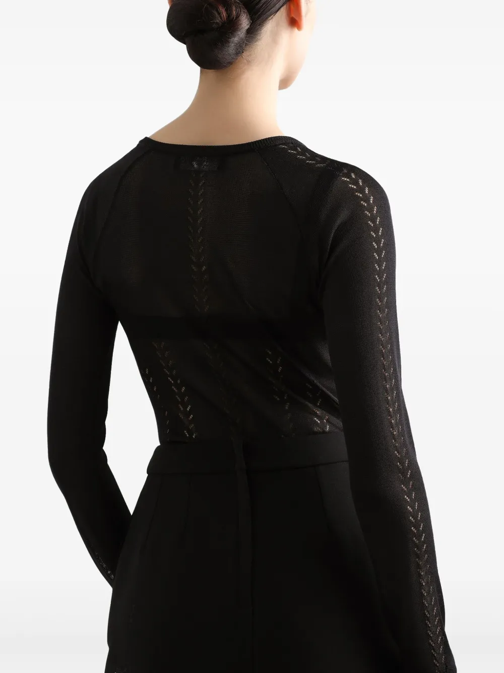 Dolce & Gabbana Trui met opengewerkte details Zwart