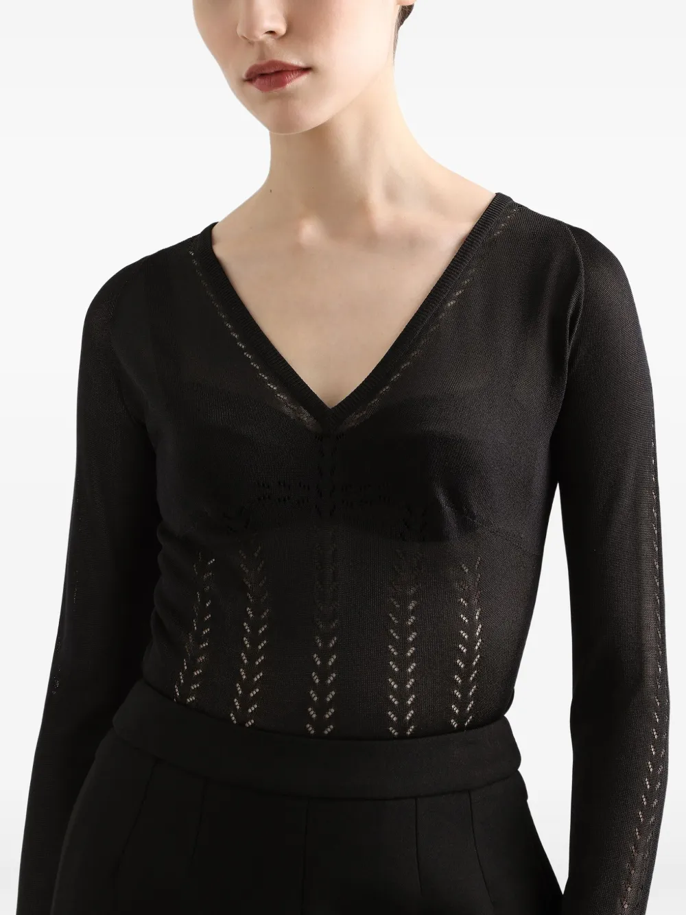 Dolce & Gabbana Trui met opengewerkte details Zwart