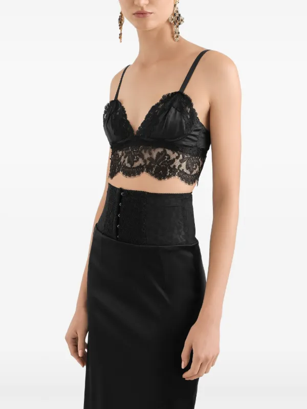 Dolce & Gabbana Lace Bralette | Black | FARFETCH