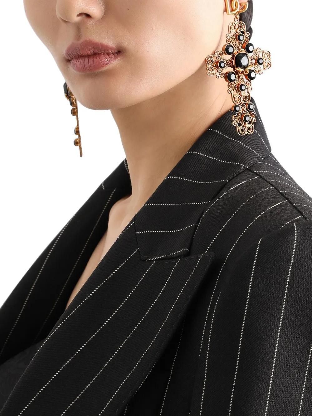 Dolce & Gabbana cross drop earrings - Goud