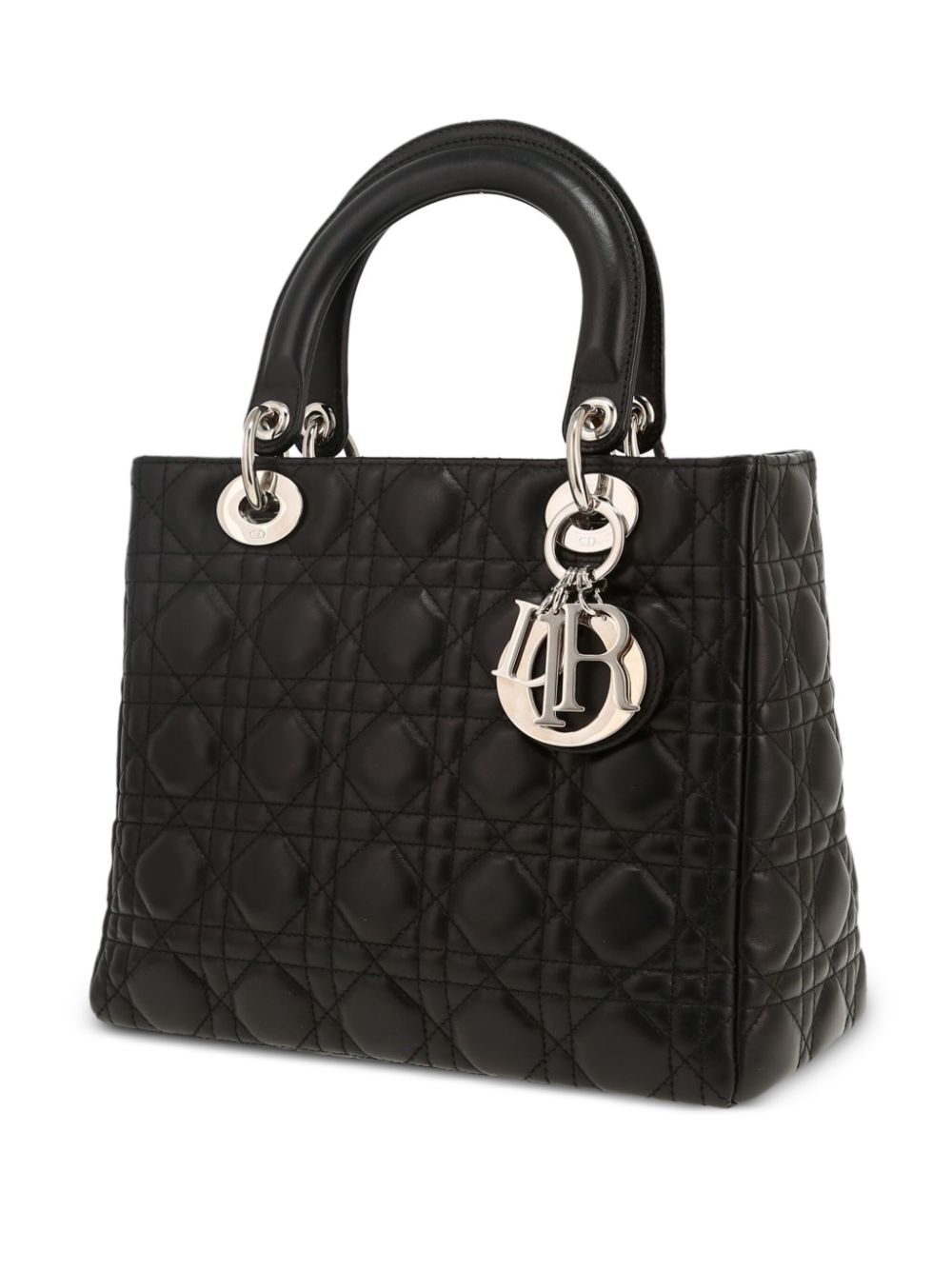 Christian Dior Dior Lady Dior handbag in black leather cannage Women