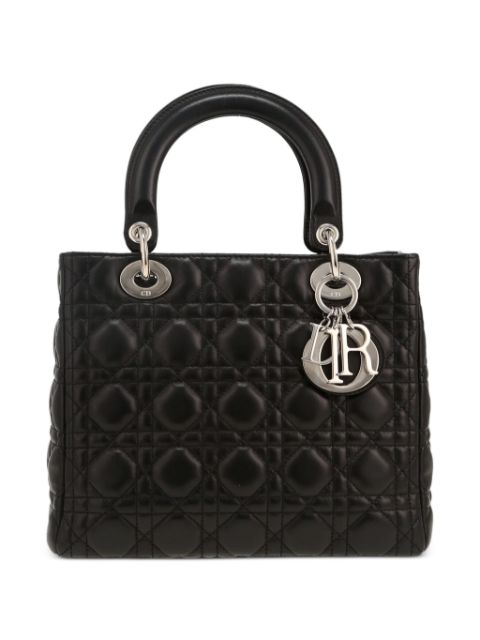 Christian Dior Dior Lady Dior handbag in black leather cannage Women