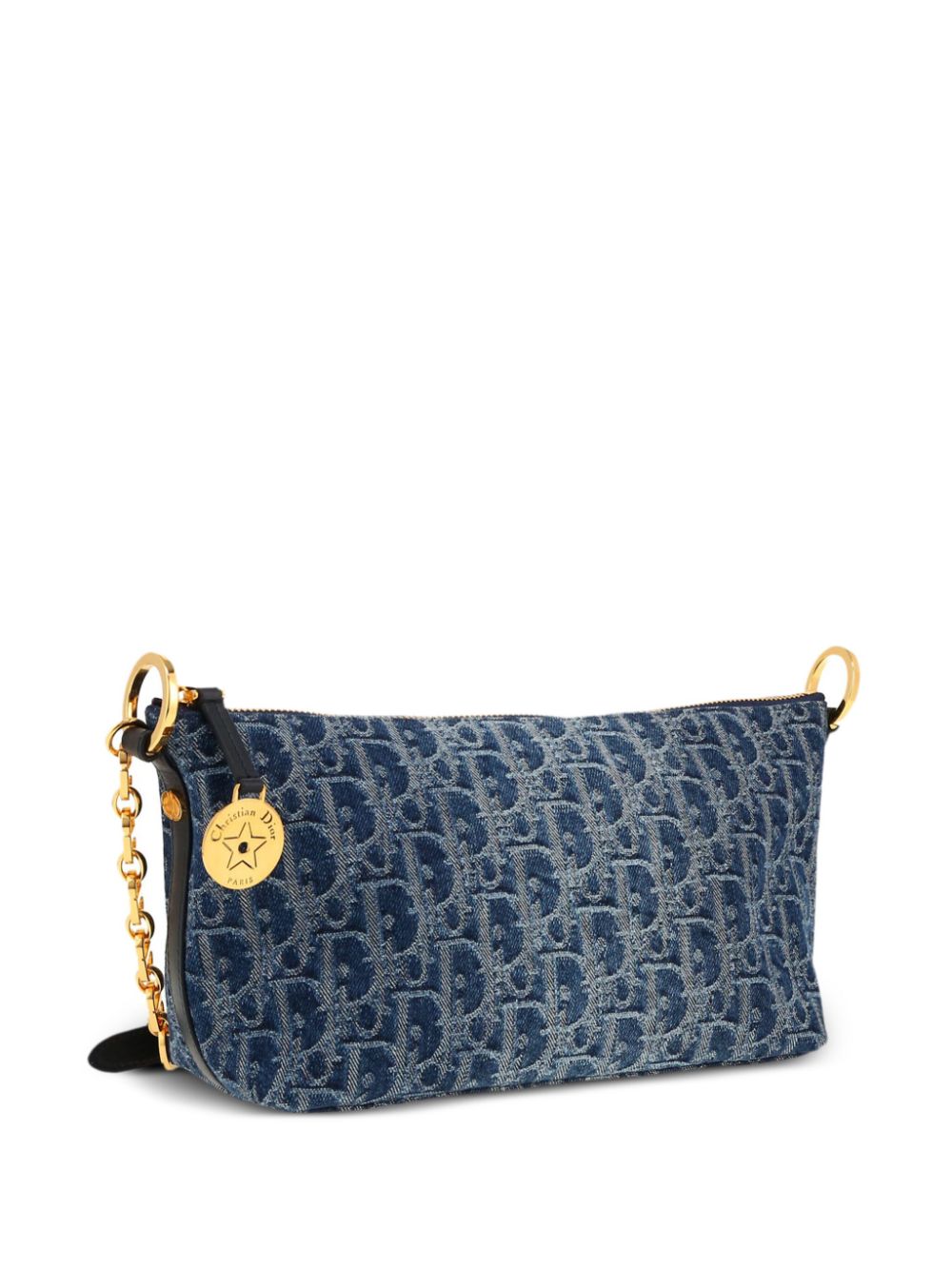 Christian Dior Dior Diorstar handbag in blue monogram denim canvas and blue leather Women