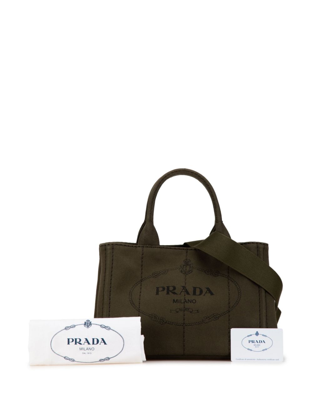 Prada Pre-Owned 2013-2024 Small Canapa Logo satchel - Bruin