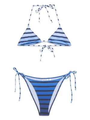 送料関税込★Jean Paul Gaultier★プリント水着 Jean Paul Gaultier Printed Morphing Stripes Bikini Top in