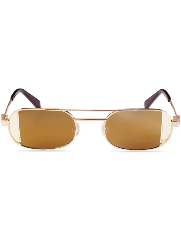 Off-White Eyewear Lynn Sunglasses Gold FARFETCH VN