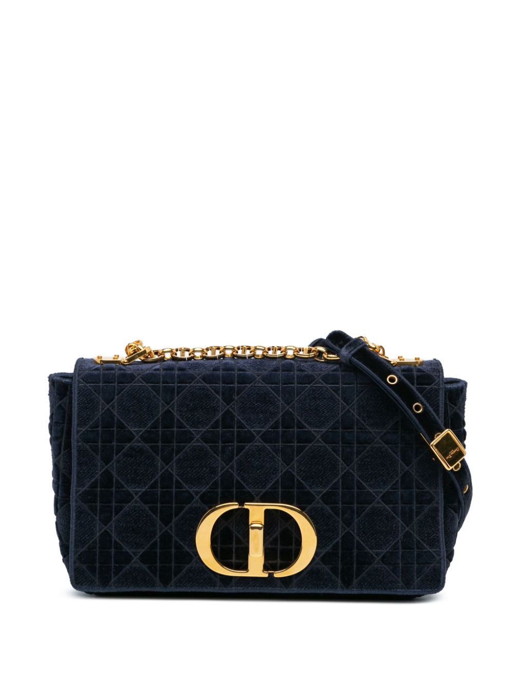 Christian Dior 2021 Medium Velvet Cannage Caro crossbody bag Women