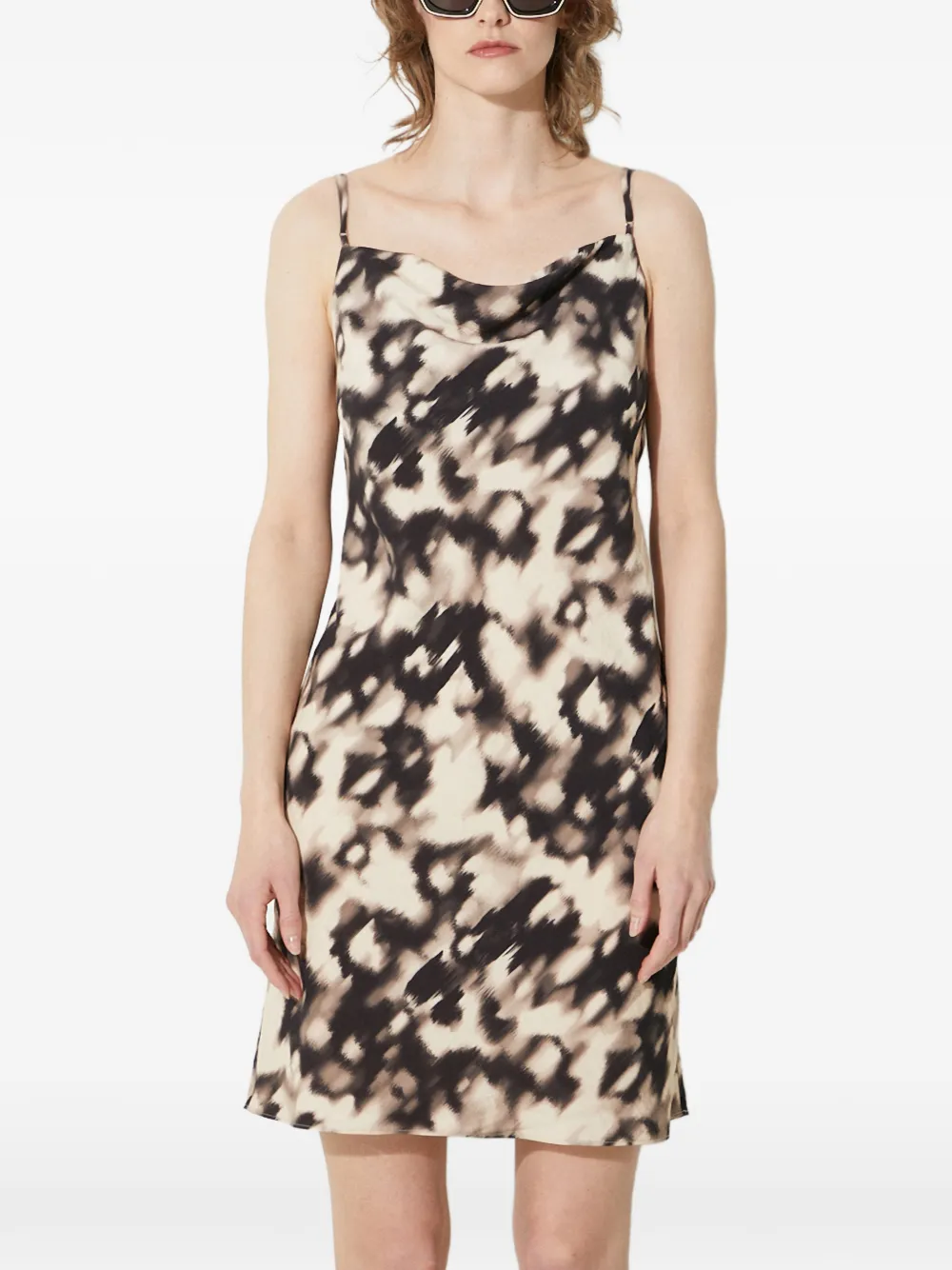 SAMSOE SAMSOE cowl-neck mini dress - Nude