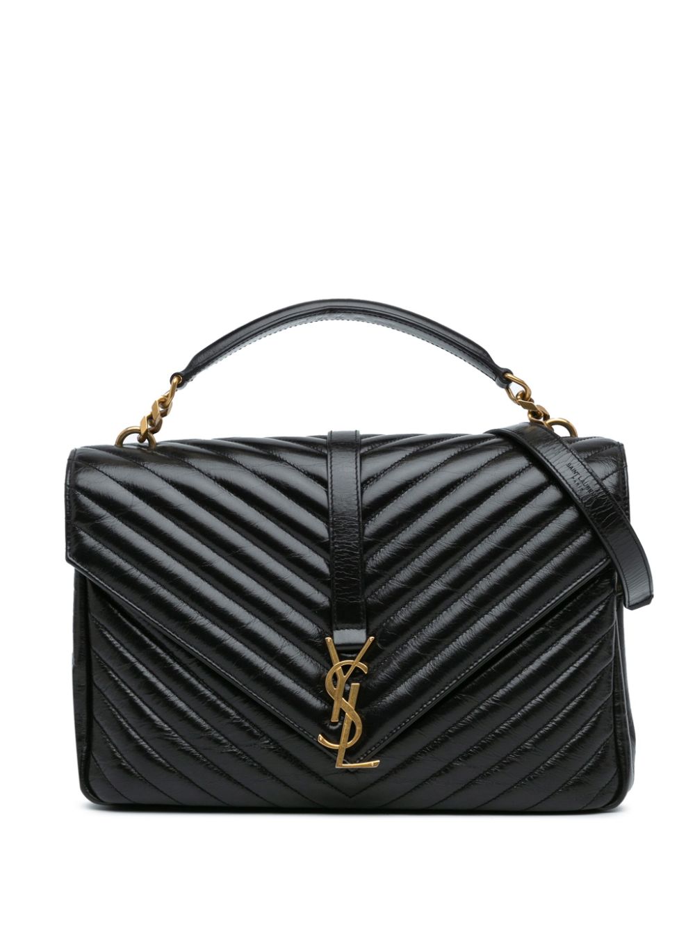 2016 Large Calfskin Monogram Chevron College satchel