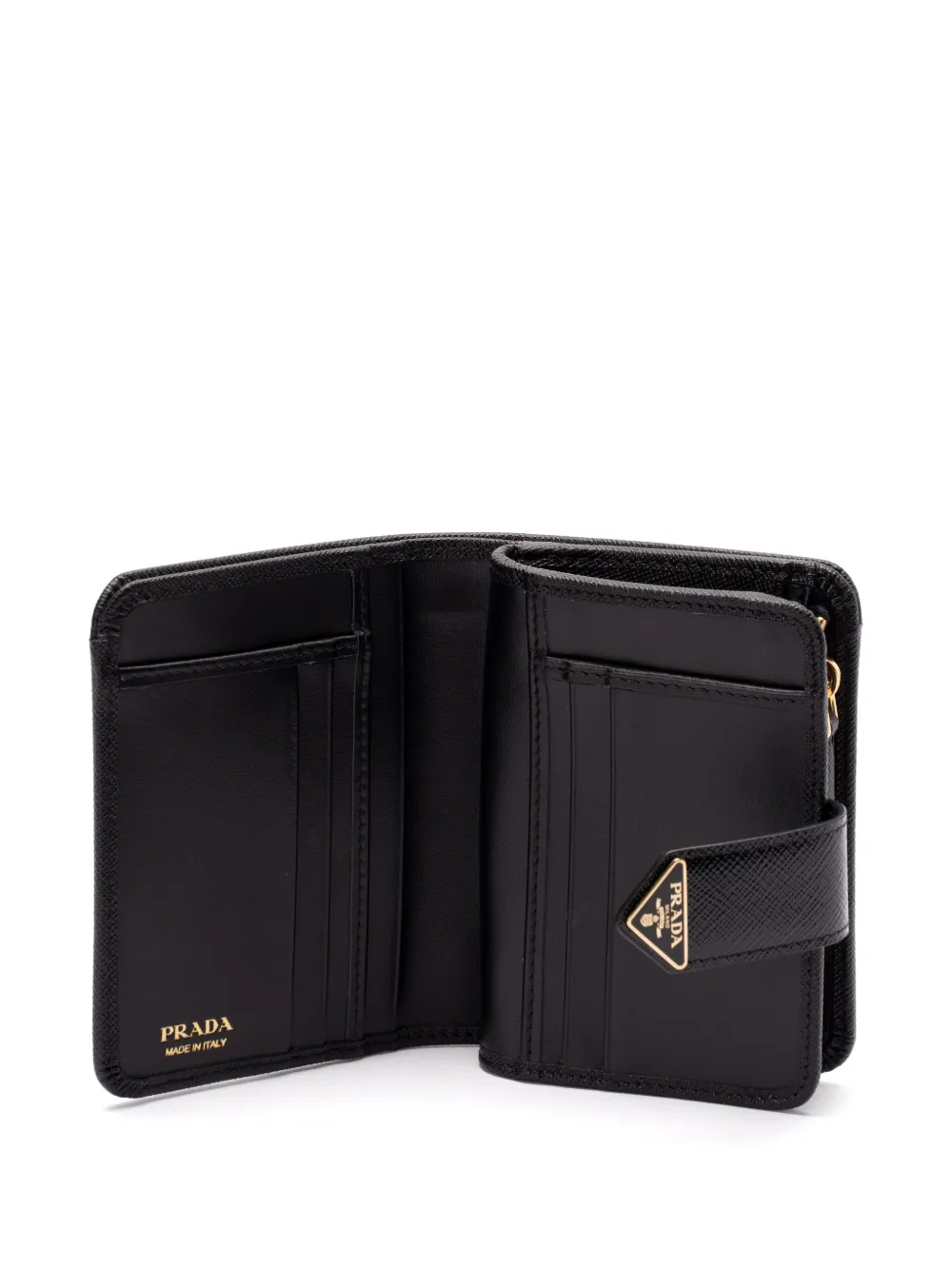 Prada Portemonnee met logo Zwart