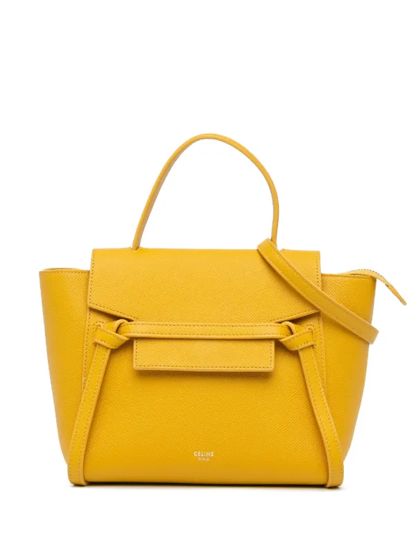 Celine Pre Owned 2018 Nano Belt Bag Satchel Yellow FARFETCH PL