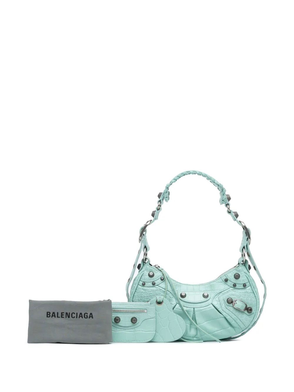 Balenciaga Pre-Owned 2010 Embossed Leather Motocross Le Cagole XS shoulder bag - Blauw