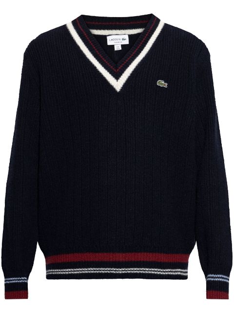 Lacoste Crocodile-patch wool jumper Men