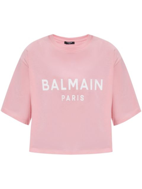 Balmain logo-print cotton T-shirt Women