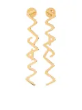 Marni logo drop earrings - Gold