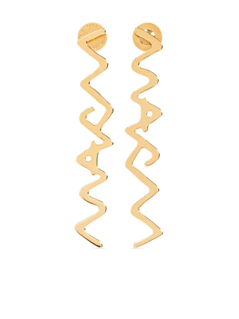 Marni aretes con logo