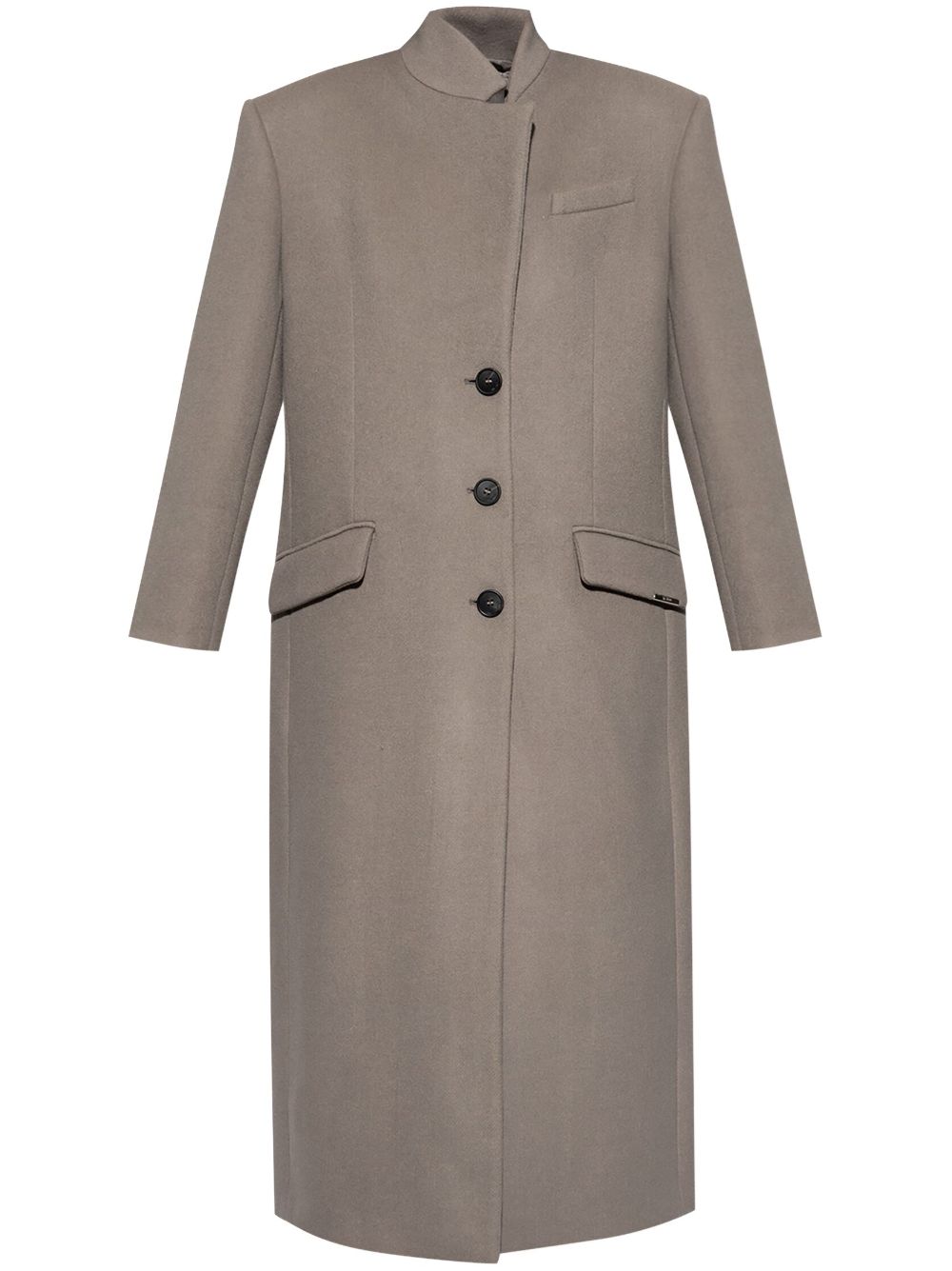 wool single-breasted coat