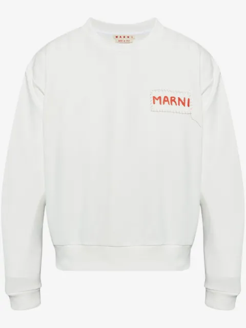 Marni logo-print cotton sweatshirt