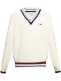 Lacoste Crocodile-patch wool jumper - White