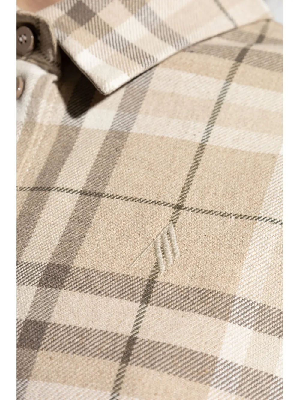 Shop Attico Eliza Shirt In Neutrals
