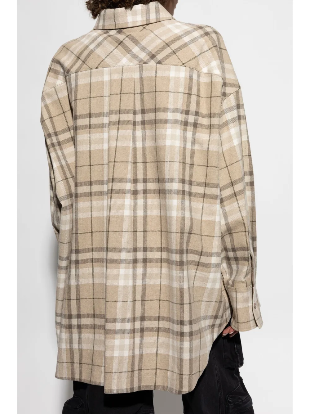 Shop Attico Eliza Shirt In Neutrals