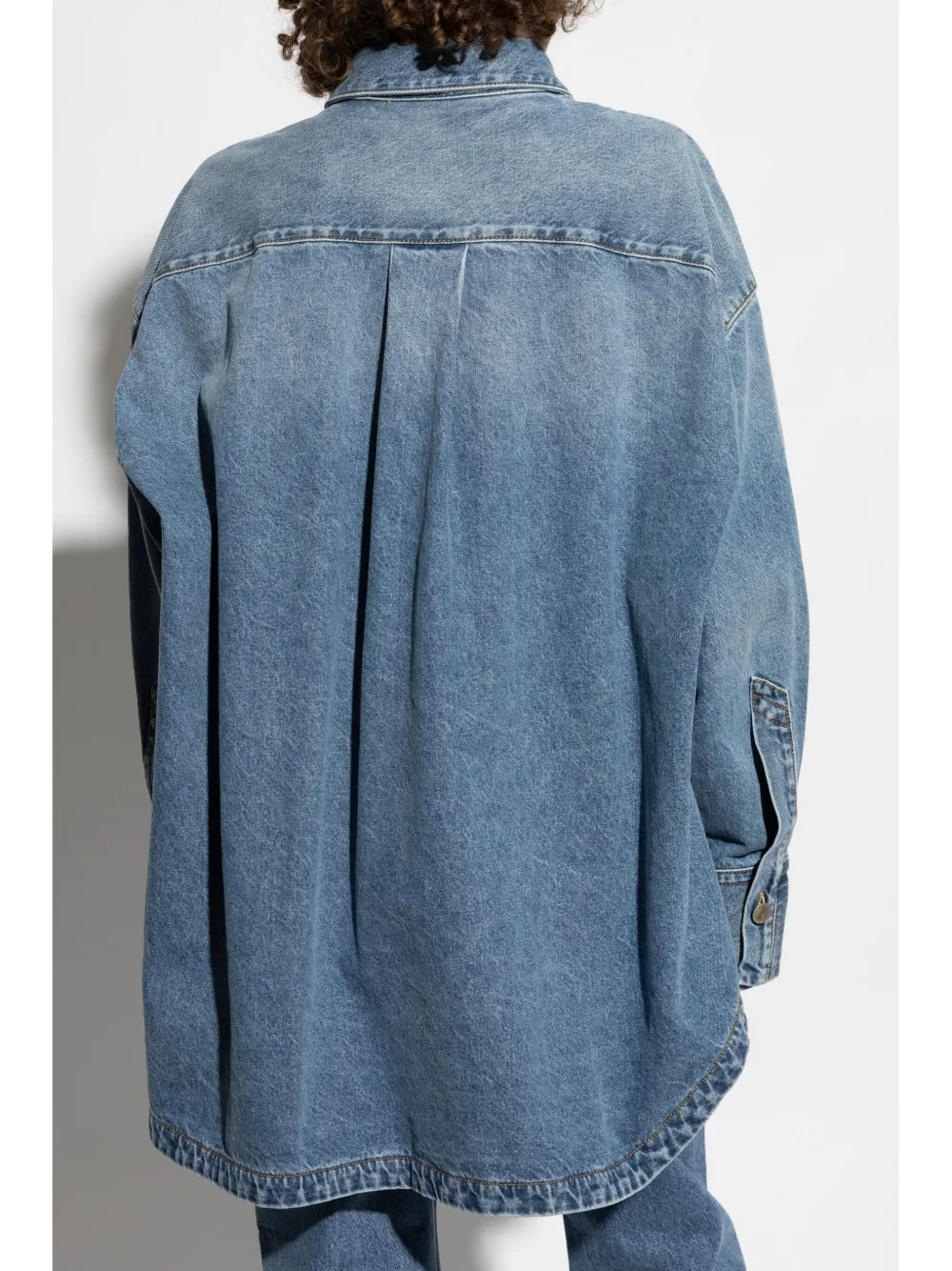 The Attico Blouse met borduurwerk Blauw