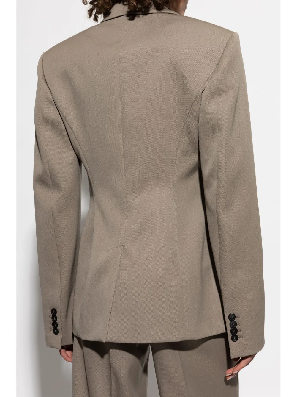 Attico Single-breasted Blazer In Neutrals