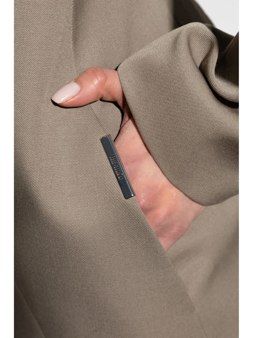 Attico Single-breasted Blazer In Neutrals