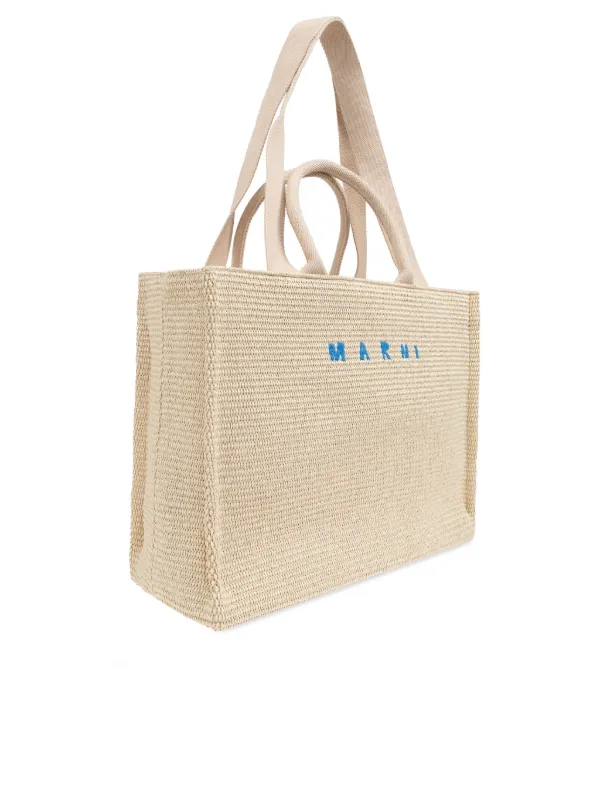 Marni Large Basket Tote Bag | Neutrals | FARFETCH