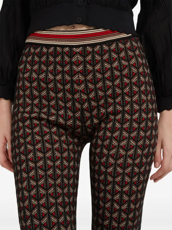 DIANE VON FURSTENBERG Vegas printed velvet straight-leg
