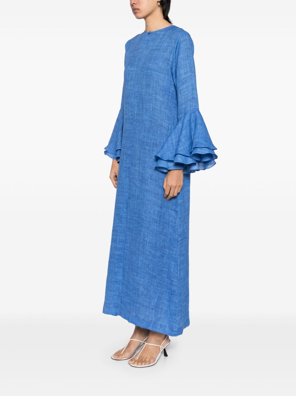 Bambah Tuniek met ruches Blauw