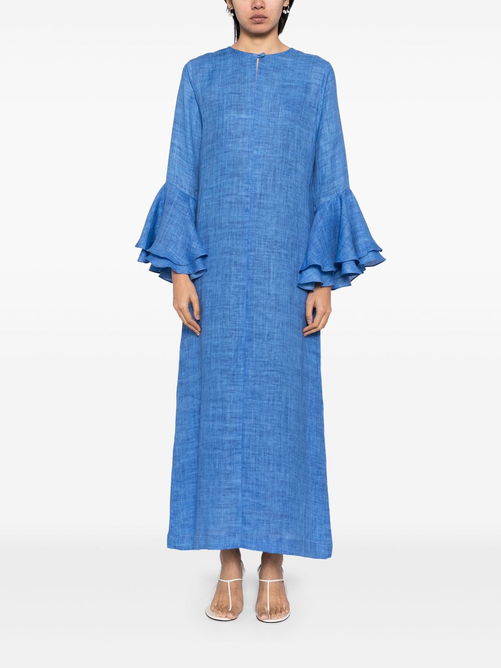 Bambah Tuniek met ruches - Blauw