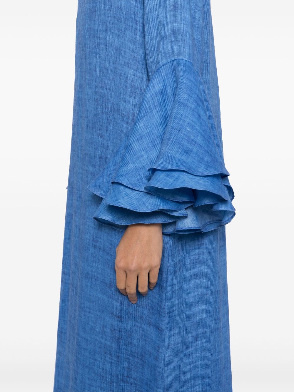 Bambah Tuniek met ruches Blauw