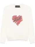 Karl Lagerfeld crystal-logo sweatshirt - White
