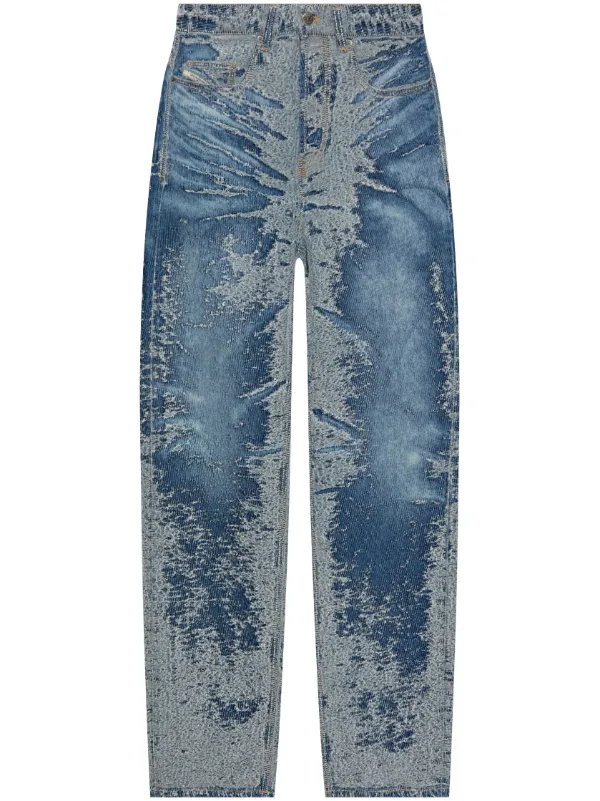 Diesel® 2001 D-MACRO | Mens Low-Rise Straight Leg Jeans