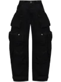 The Attico Fern cargo jeans - Black