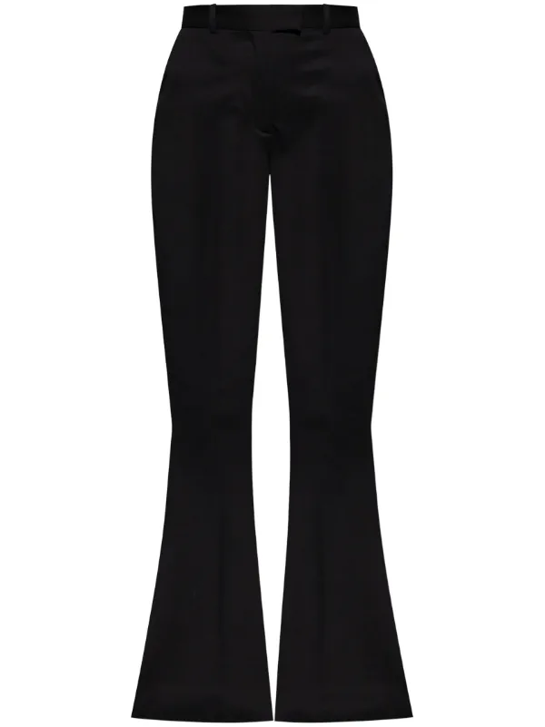 The Attico Virgin-wool Flared Trousers in Black