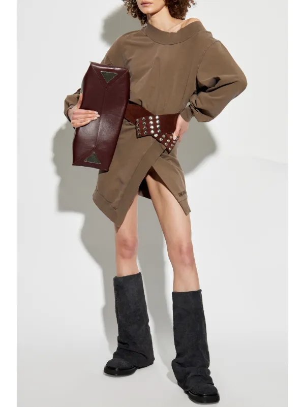 The Attico Appliqu Mini Dress | Brown | FARFETCH