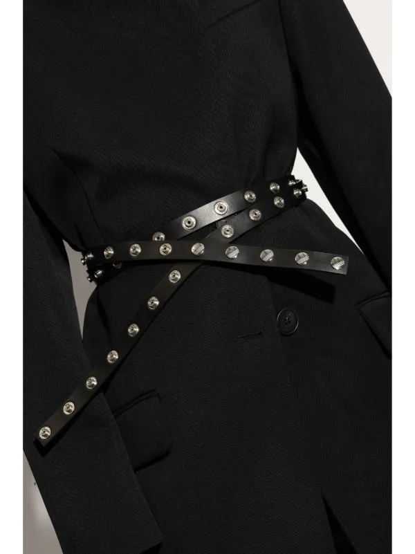 The Attico Leather Belt | Black | FARFETCH JO