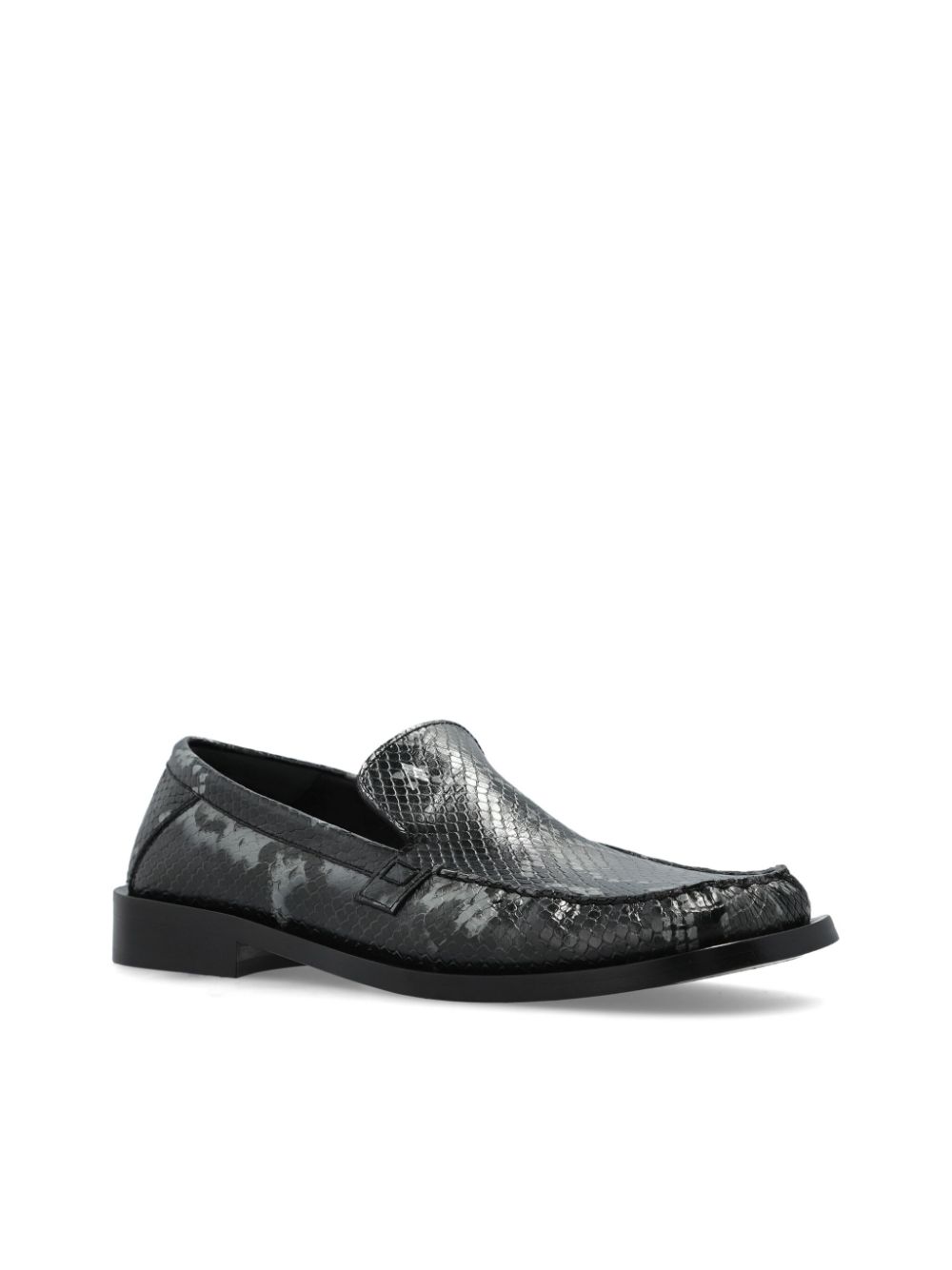 The Attico leather loafers Zwart