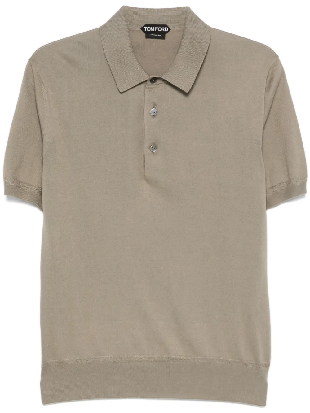 fine-knit polo shirt