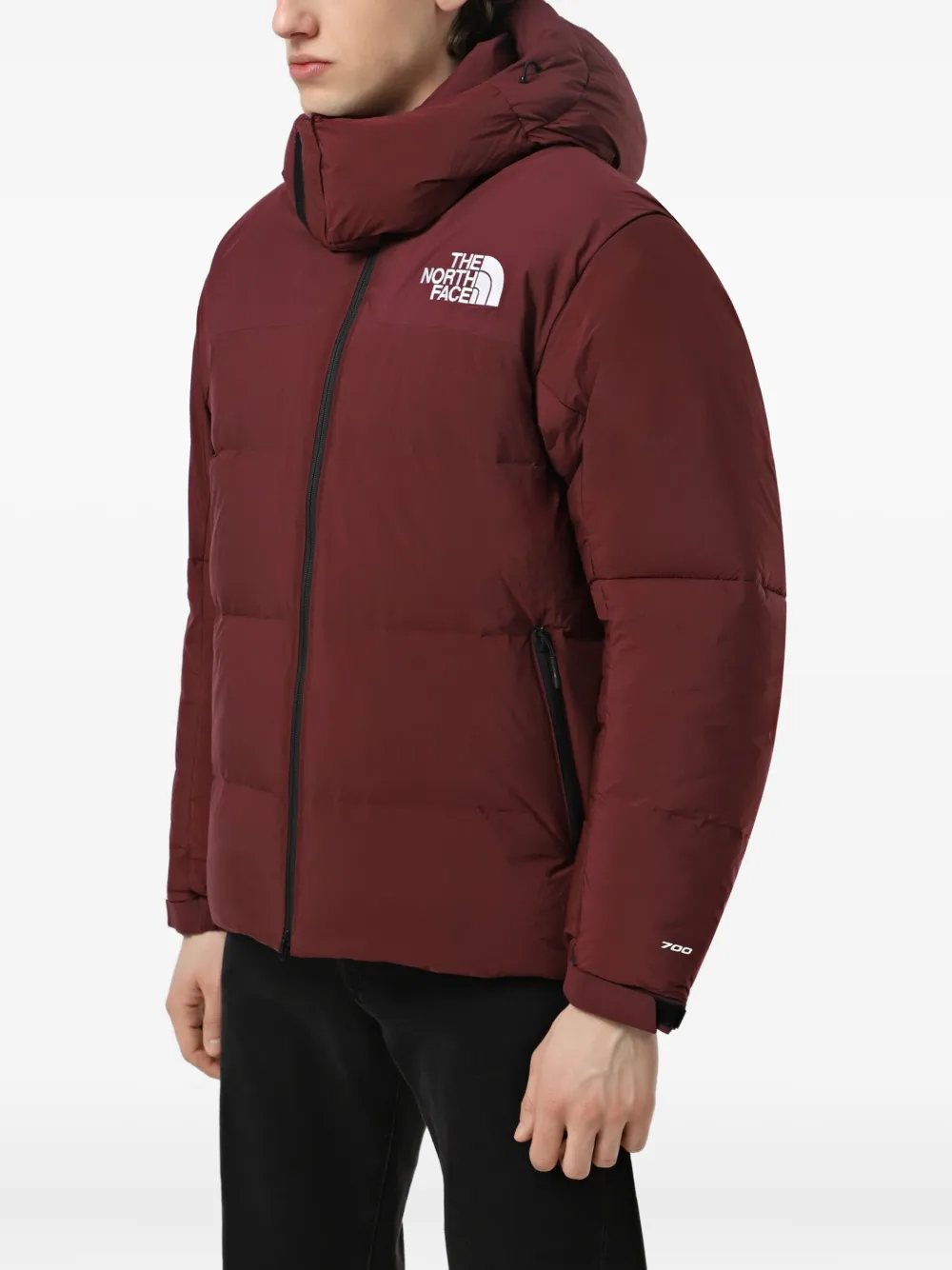 The North Face Himalayan Baltoro donsjack met capuchon Rood