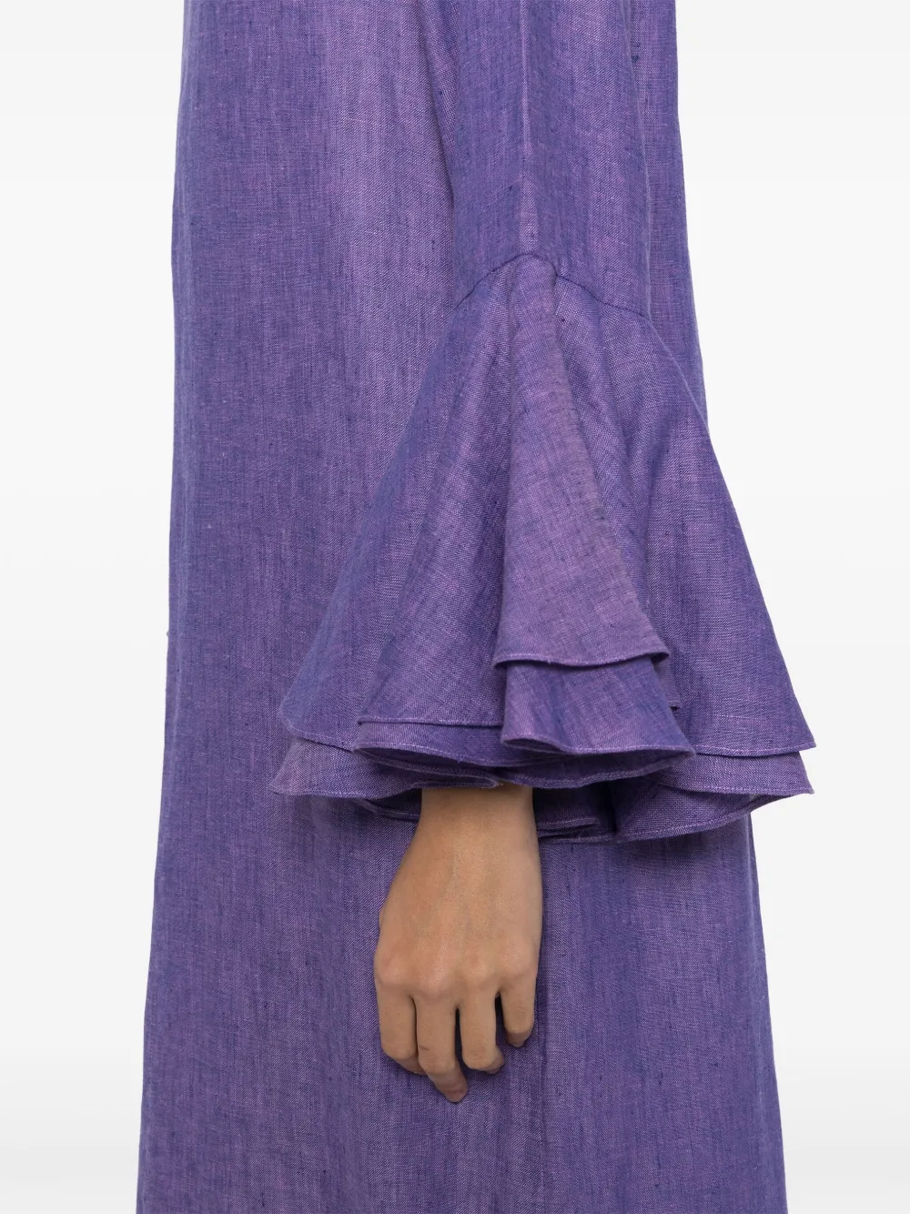 Bambah Ruffle Kaftan In Purple